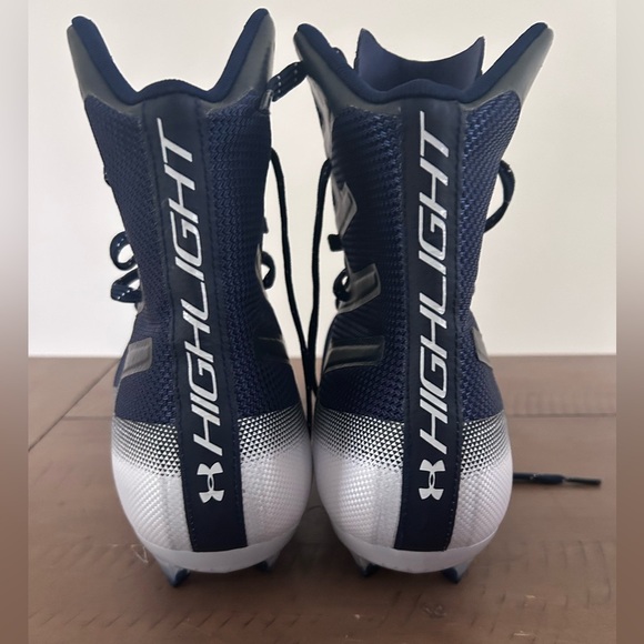 Under Armour Highlight MC Dark Navy Football Cleats - Size 9 NEW - Picture 5 of 9